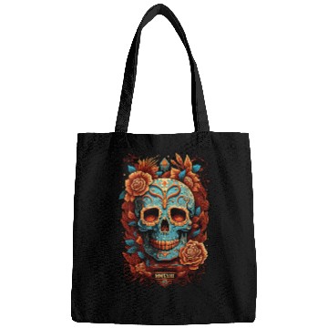 Discover Skull Dia de los Muertos Halloween Tattoo Bags