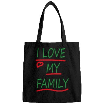 Discover I love my family Bags