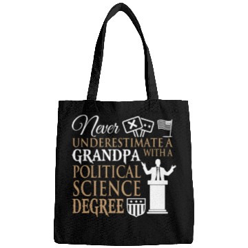 Discover Power Grandpa With Political Science Degree Bags
