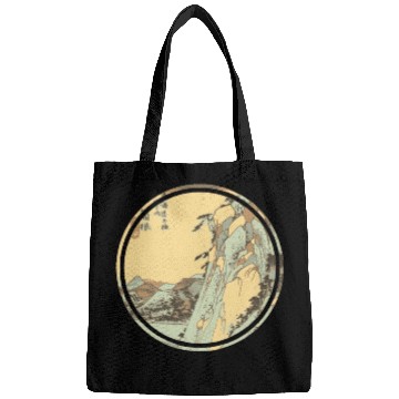 Discover Japanese mountain painting Bags