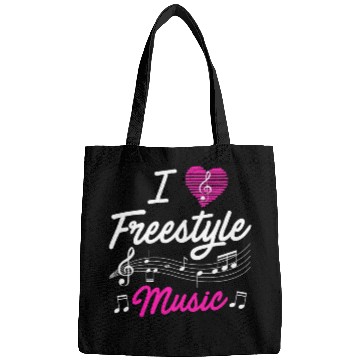 Discover I love freestyle music Bags