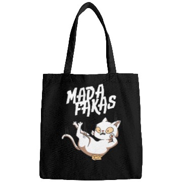 Discover Clumsy Cat I Madafakas I White Cat Bags