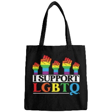 Discover I Support LGBTQ Rainbow Pride Month Gay Pride Bags
