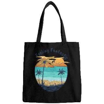 Discover Feelin Fantastic Beach Palm Trees Summer Vacation Bags