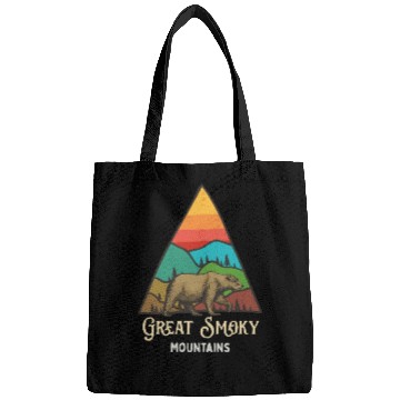Discover Great Smoky Mountains Vintage Landscape Bags
