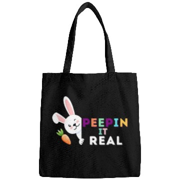 Discover Peepin it real happy easter rabbit sunday Bags