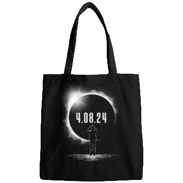 Discover Total Solar Eclipse Man Silhouette 4.08.24 Men's Bags