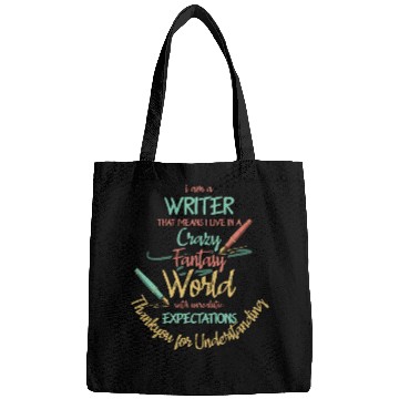 Discover Writer Live In Fantasy World Author Bags