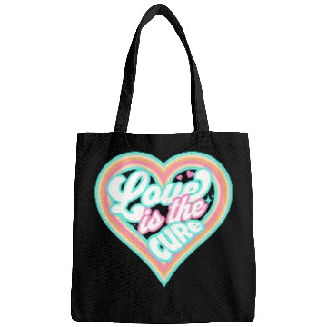 Discover LOVE IS THE CURE (blue) Bags