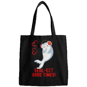 Discover Seal Pun Sealect Good Times Cute Funny Animal Pun Bags