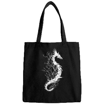 Discover Sea life, sea dragon, white Bags
