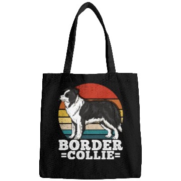 Discover Border Collie Dog Lover Retro Bags