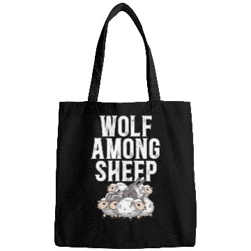 Discover Wolf Among Sheep Wolves Animal Werewolf Wolf Lover Bags