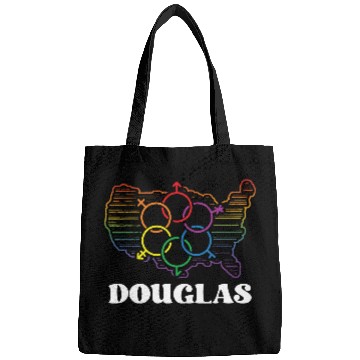 Discover Douglas Pride Flag Pride Month LGBTQ Flag LGBT Com Bags