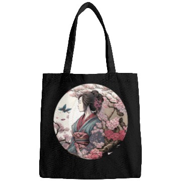 Discover Beautiful Geisha Geiko Geigi Cherry Blossom Sakura Bags