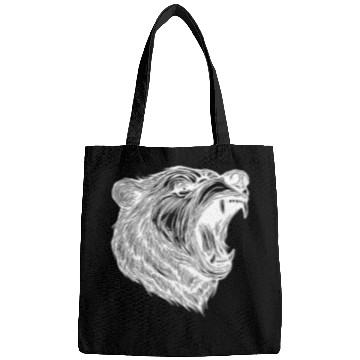 Discover Wild Bear's Head With Sharp Teeth Bags