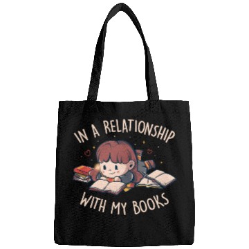 Discover In a Relationship With My Books Cute Geek Book Bags