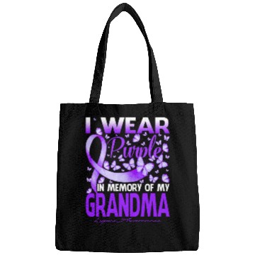 Discover I Wear Purple In Memory Of My Grandma Awareness Bags