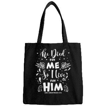 Discover 2nd Corinthians 5:15 Bible Scripture Christian Gos Bags