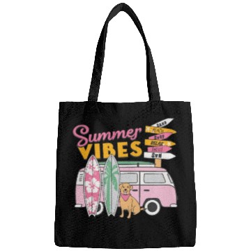 Discover Summer Vibes Sand Beach Surf Relax Shells Sun Bags