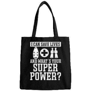 Discover Lifeguard i can save lives swimming pool guard Bags