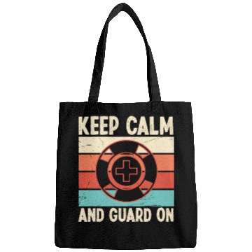 Discover Lifeguard keep calm guard on swimming pool guard Bags