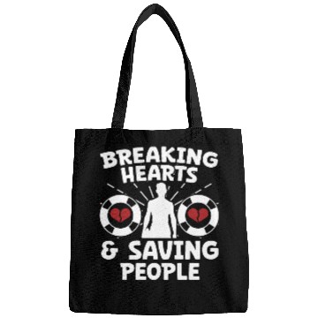 Discover Lifeguard breaking hearts saving people pool guard Bags