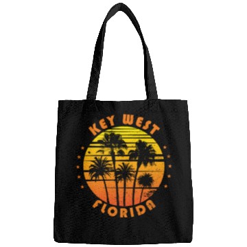 Discover Retro Key West Florida Souvenir Vintage Palm Tree Bags