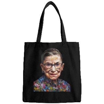 Discover Ruth Bader Ginsburg portrait in a Monet style Bags