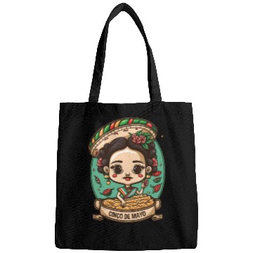 Discover Frida Kahlo & Tacos Funny Cinco De Mayo Mexican Bags