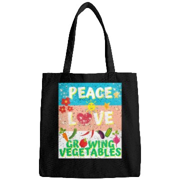 Discover Peace love Vegetables design for him cool Bags