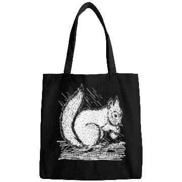 Discover Squirrel Drawing Art Squirrel Lover Bags