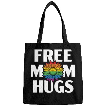 Discover Free Mom Hugs Rainbow Pride Month LGBTQ Gay Pride Bags