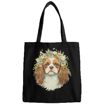 Discover Cute Cavalier King Charles Spaniel Flower Crown Do Bags