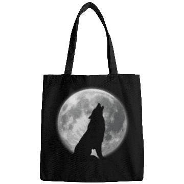 Discover Halloween Wolf Moonlight Wildlife Animal Design. Bags