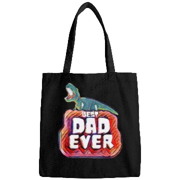 Discover Best Dad Ever trex papa Bags