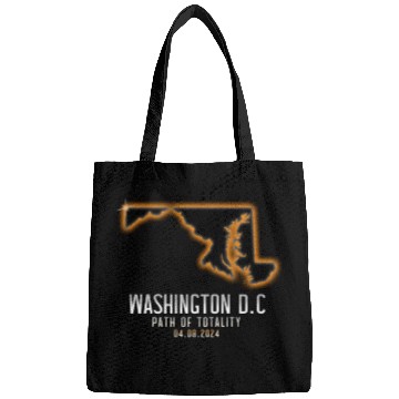 Discover Washington DC Path Of Totality 4.8.24 EclipseWashi Bags