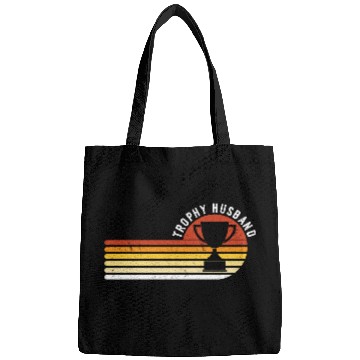 Discover Trophy Husband Funny design for Cool Father or Dad Bags