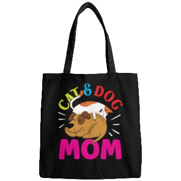Discover Cat And Dog Mom Girl Cats Dogs Lover Bags