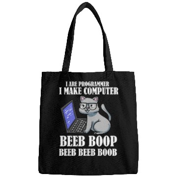 Discover I Are Programmer I Make Computer Beep Boop Cat Bags