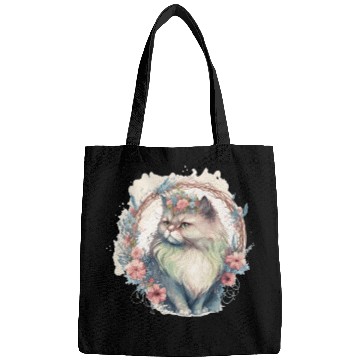 Discover Cute Persian Cat Flower Crown Cats Pet Kitten Bags