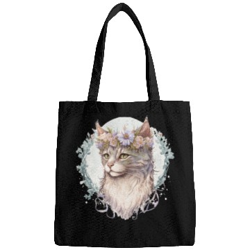 Discover Cute LaPerm Cat Flower Crown Cats Pet Kitten Bags