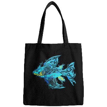 Discover Blue T Tattoo Fish music yellow Bags