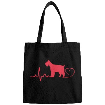 Discover Schnauzer Dog Heartbeat Miniature Schnauzer Bags