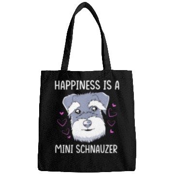 Discover Happiness Is A Miniature Schnauzer Bags