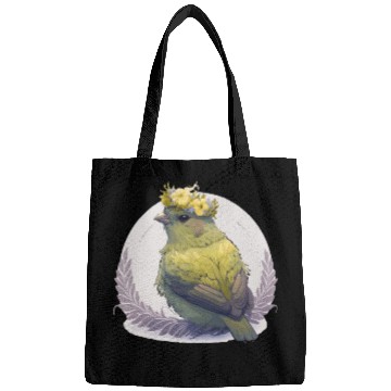 Discover Cute Canary Bird Flower Crown Pet Birds Bags