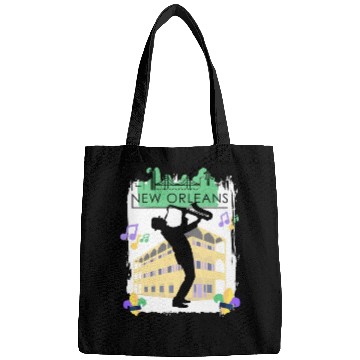 Discover Mardi Gras New Orleans Louisiana City Jazz Music Bags