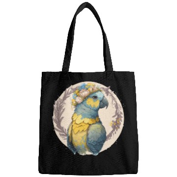 Discover Yellow Blue Ara Macaw Flower Crown Parrot Parakeet Bags