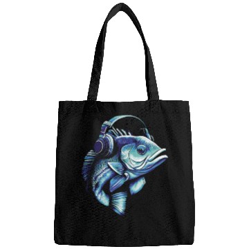 Discover fish with headphones Bags
