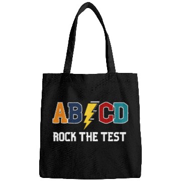 Discover ABCD Rock The Test Funny Metal Teacher Student Bags